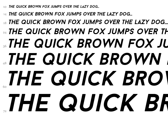 Baron Neue font waterfall